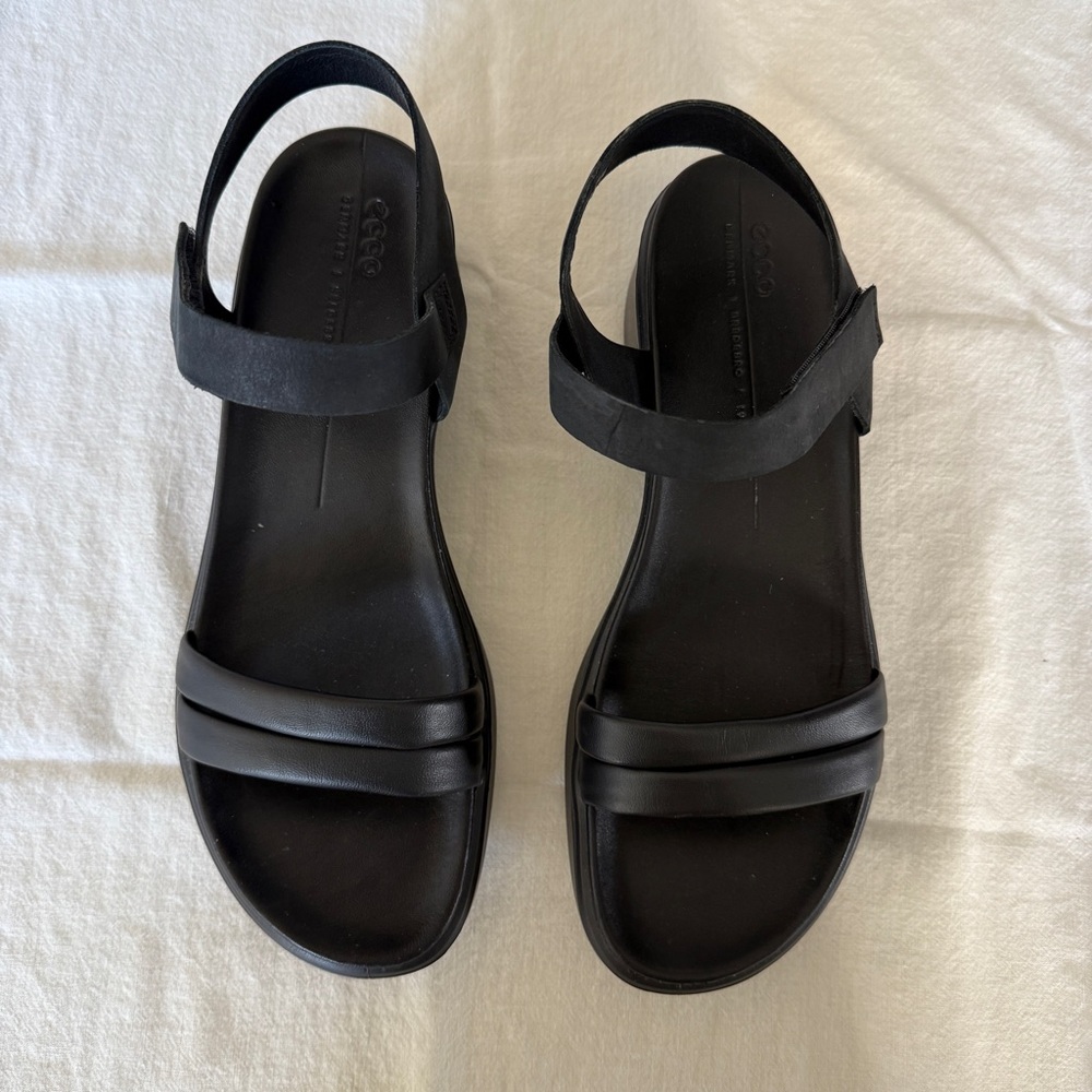 Ecco Flowt Wedge Black Women's Sandals - Picture 8 of 8